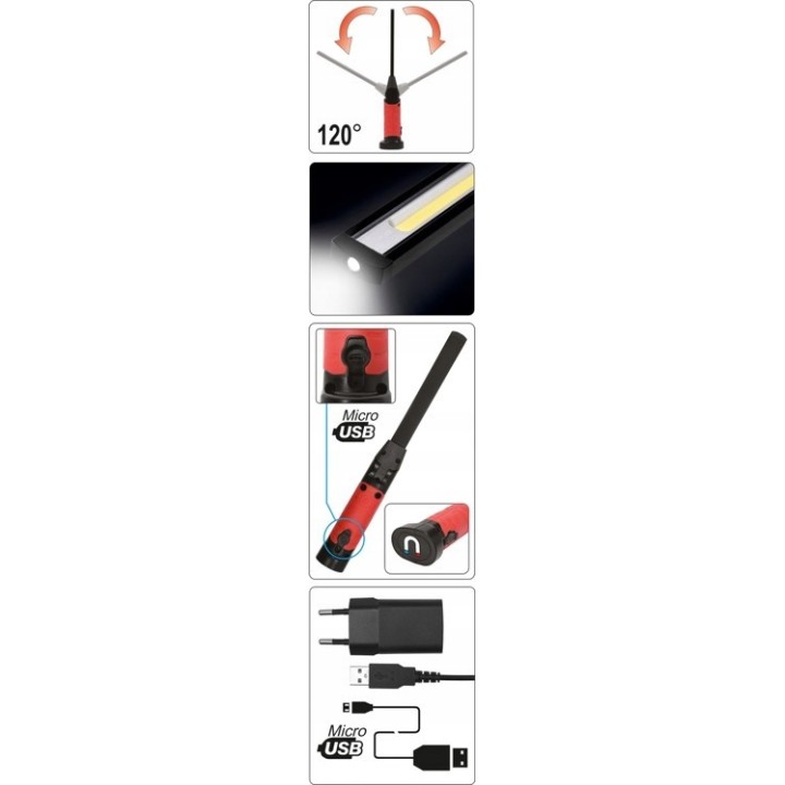 YATO LAMPA WARSZTATOWA COB LED 5W + 3W