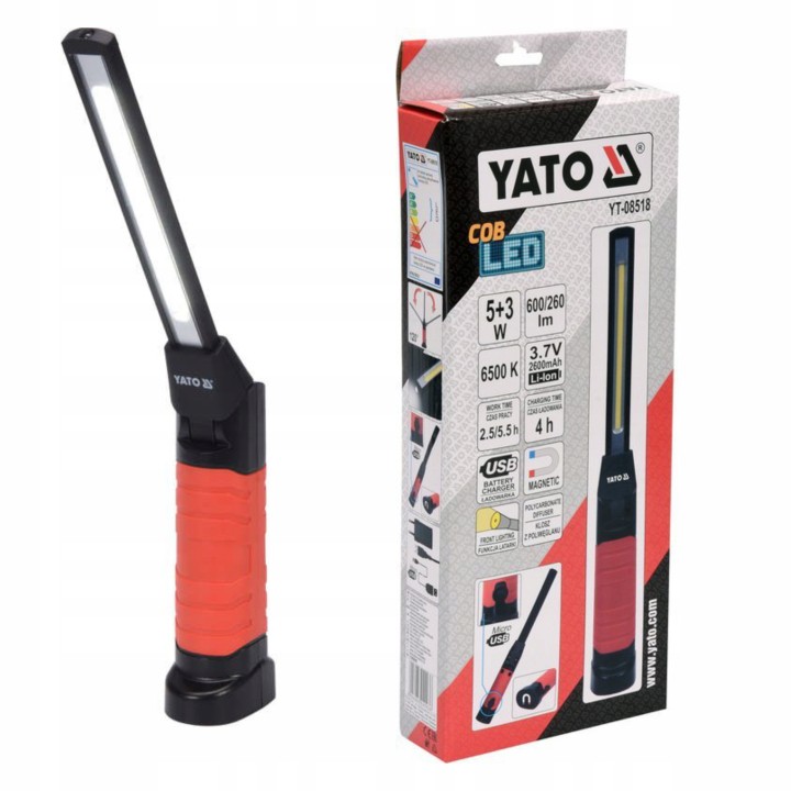 YATO LAMPA WARSZTATOWA COB LED 5W + 3W