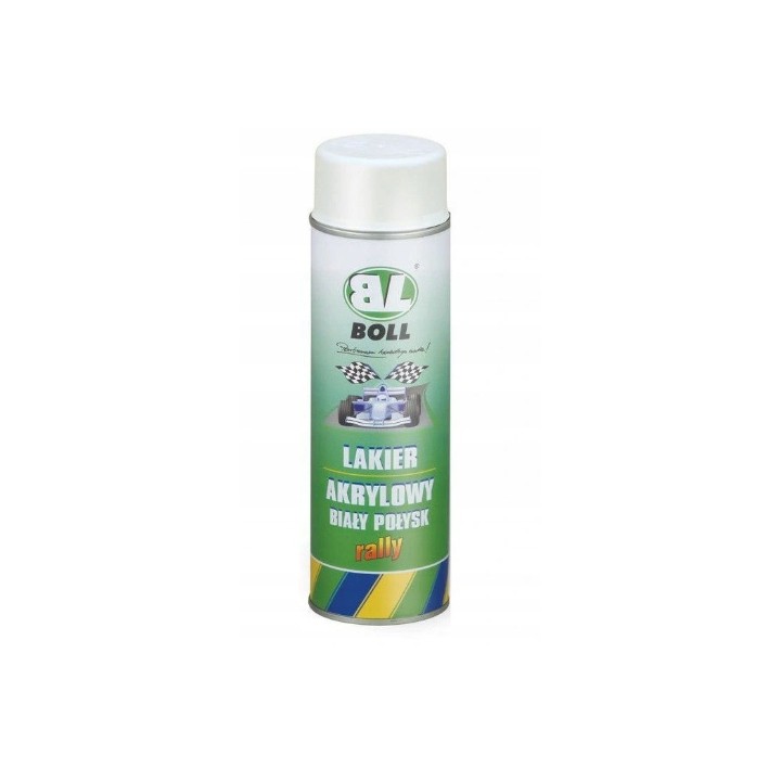 BOLL LAKIER AKRYLOWY 500ML W AEROZOLU POŁYSK RALLY BIAŁY / BOLL