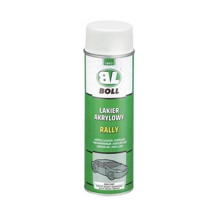 BOLL LAKIER AKRYLOWY 500ML W AEROZOLU POŁYSK RALLY BIAŁY / BOLL