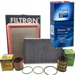 FILTRON ZESTAW FILTRÓW + OLEJ 5W30 - 5L. do OPEL ASTRA 3 III H 1.9CDTI