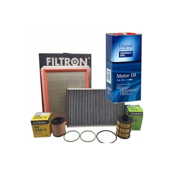 FILTRON ZESTAW FILTRÓW + OLEJ 5W30 - 5L. do OPEL ASTRA 3 III H 1.9CDTI