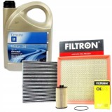FILTRON ZESTAW FILTRÓW + OLEJ 5L. 5W30 DEXOS 2 OPEL INSIGNIA A 1.4 1.6 1.8